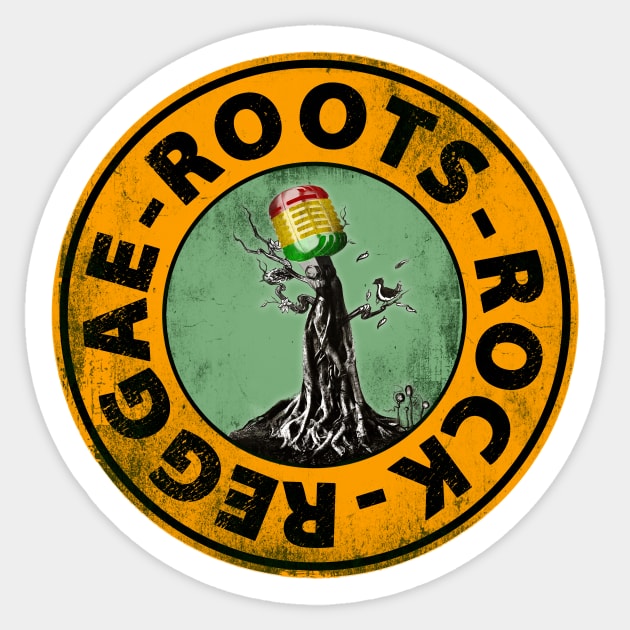 Roots Rock Reggae Sticker by Buy Custom Things